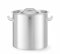 HENDI Pentola con coperchio, grande capacità: 71L, adatta a tutte le fonti di calore, lavabile in lavastoviglie, ø450x(H)450mm, acciaio inox