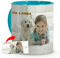 Taza Personalizada con Foto y Texto. Personalizar Taza con Nombre y Foto. Regalo de Cumpleaños Único. Tazas Especiales para el Día de la Madre. Regalo para Madre Primeriza. Interior y Asa Azul Claro
