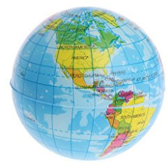 JAGENIE Fast Rising Squeeze Antistress Stress Relief Weltkarte Ball Planet Erde A