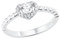 Amor Ring 925 Sterling Silber Damen Ringe, mit Zirkonia synth., Silber, Herz, Kommt in Schmuck Geschenk Box,
