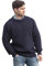 Aran Crafts Men's Fisherman Irish Rib Crew Neck Wool Sweater (C761-XL-NAVY)
