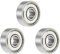 sourcing map 3stk tief Rille Ball Lager 608ZZ 8x22x7mm Doppel Schutz Chrom Lager