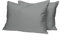 Pizuna Luxuriöser Soft-Satin 2er Pack Kissenbezug 70 x 90 cm Dunkel Grau, 400 Fadenzahl Baumwolle Kissenbezüge, 100% Langstapel Baumwolle Kissenbezug (Dunkel Grau, 70x90 cm)