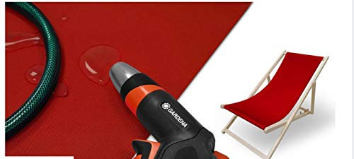 QLS E05842 - Lettino prendisole da spiaggia, da giardino, per il tempo libero, in legno di faggio (rosso