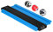 Medidor De Contornos 50 Cm 20inch, Profesional Copiador De Contornos Marcaje Herramienta De Marcado Para Suelo Laminado, Carpintería, Conductos, Baldosa, Piso, Auto Body, Baño(azul, 20x5.3inch)