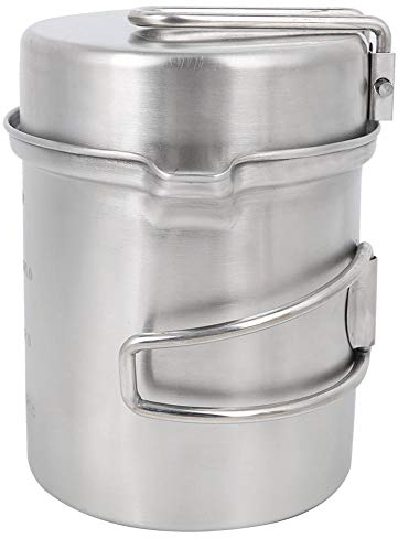 Keenso Adventure Camp Cook Set, Outdoor Portable Stainless Steel Cookware Set Pot Cooker for Camping Hiking outdoor dining set
