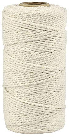 JJSJ Macrame Cord 3 mm x 100 m Macramé Rope Cotton, Handmade Natural Cotton Cord Macrame String for Wall Hanging DIY, Plant Pot Hanger Craft Knitting Handmade Making (Beige,1)