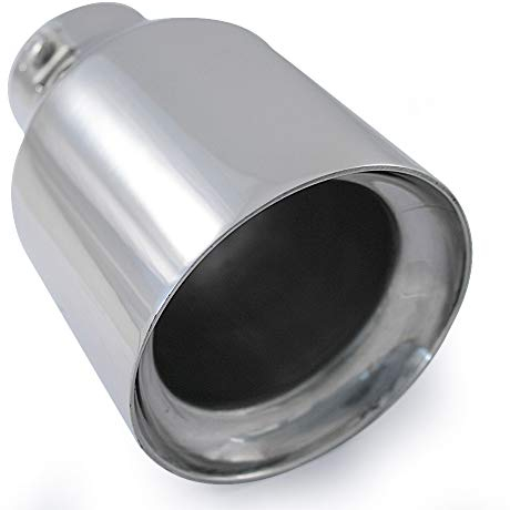 Auspuffblende Endrohr Endstuck Auspuff Blende Schalldampf Sportauspuff Universell Schalldampf Sport Tuning Optik Edelstahl Rund von 42mm bis 55mm