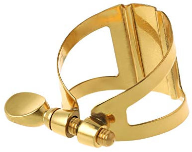 BENGKUI Saxophon Mundstück Ligatur, Sopran Alto Saxophon Klarinette In B-Flexibilität Gold Mundstück Ligatur B-Klarinette Metallkarte