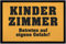 MoonWorks® Fußmatte mit Spruch Kinderzimmer - Betreten auf eigenen Gefahr Warnschild Warnhinweis rutschfest & waschbar schwarz 60x40cm