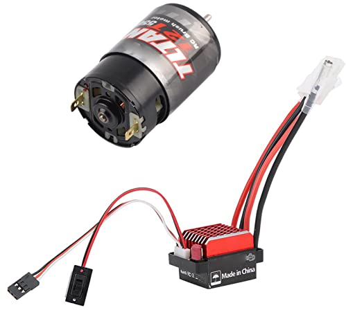 ESC RC Brushed Motor, 360A Brushed Electronic Geschwindigkeitsregler + 550 Brushed Motor 1:10 RC Car Upgrade Ersatzteil(12T)