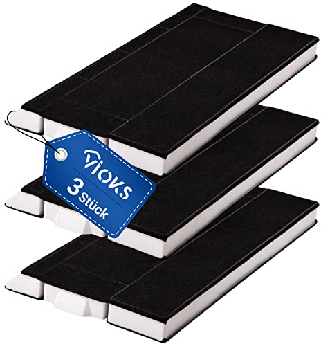 VIOKS SET 3x Aktivkohlefilter Dunstabzugshaube 380/395 x 175/196 x 30 mm Ersatz für Bosch DHZ4506 434229 00434229 Siemens LZ45501 Neff Z5144X1 Z5144X5 Constructa CZ5144X5 - Filter Dunstabzugshaube