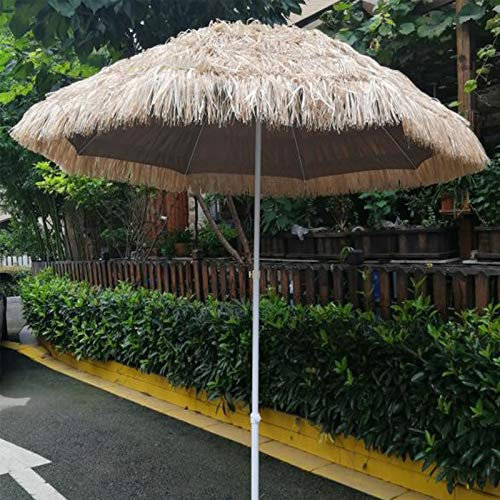 HXFAFA Neigbar Stroh Sonnenschirm Bespannung Gartenschirm Wasserabweisende Bespannung Strohschirm wasserdichte Knickbar Neigbar Balkon Deck Höfe (Ohne Basis)
