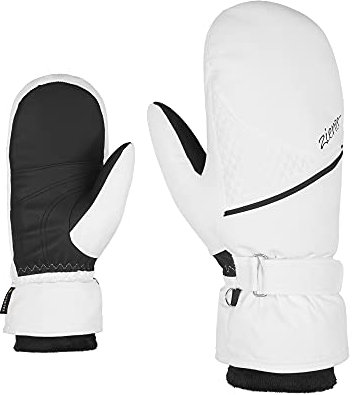 Ziener Damen Kiani Mitten Ski-Fäustling/Wintersport | wasserdicht atmungsaktiv warm Gore-Tex, white, 6,5