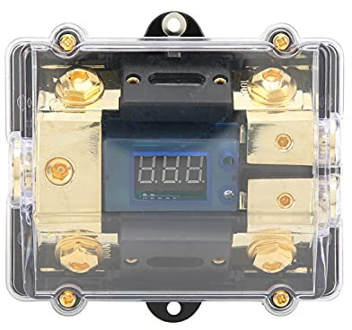 Bloc de Distribution D'alimentation o de Voiture, Porte fusible Universel de Voiture 100A LED Numérique 1 en 2 Porte fusible D'amplificateur o