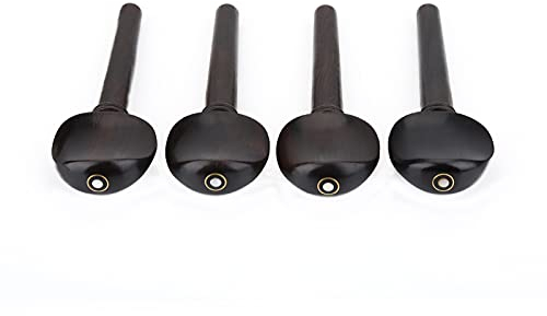Tomotato 4 Stücke Cello Stimmwirbel, Violine Tuning Pegs Ebenholz Stimmwirbel Endpin Set Violine Stimmwirbel für 4/4 Cello Musikinstrumente