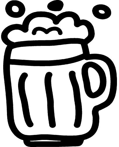 'Glass of Beer' Rubber Stamp - Unmounted Design for Crafting & Scrapbooking, A7 (RS00011776)