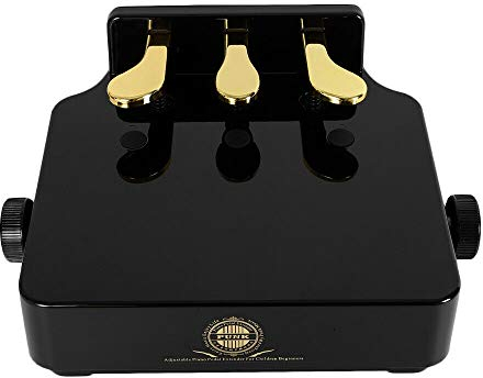 Klavier Extender Pedal Bank für Kinder | Klavier Pedalverlängerung | Höhenverstellbar mit 3 Pedalen | Kinder Klavier Lehren Hilfe Zubehörteil Schwarz