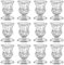 Belle Vous Photophore Verre Chauffe-Plat Effilé (Lot de 12) – l4,7 x H6,3 cm - Bougeoir Verre en Cristal - Décoration de Maison, de Table de Mariage, Centre de Table et Cadeau d’Aromathérapie