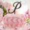 Monogramm P Cake Topper Initiale Einzelbuchstabe Name Braun Holz Für Hochzeit Verlobung Party Dekor Elegant Wiederverwendbar Lorbeerkranz Auswahl Brief Design Farbe Hochzeit Geschenke