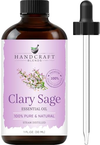 Handcraft Blends Clary Sage Essential Oil - 30 ml | 100% Pure & Natural, Steam Distilled, Premium Grade for Diffuser, Aromatherapy, Skin, Massage, Candle & Soap Making Fragrance