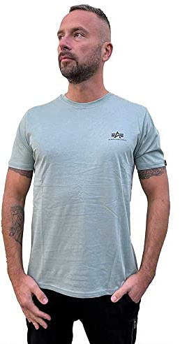 ALPHA INDUSTRIES Basic T Small Logo Camiseta, Verde (Dusty Green), 2 XL Unisex Adulto