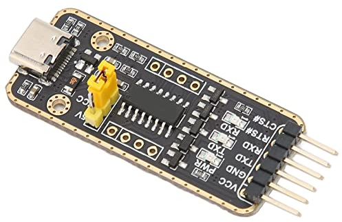 Septpenta USB Zu Uart TTL Adapter, CH343G Chip, 6 Mbps, Überspannungsschutz, Antistatisch, Serielles 6PN Konvertermodul, TTL Kommunikationsebene, USB C Betrieben für Win7/8/10/11 für Android