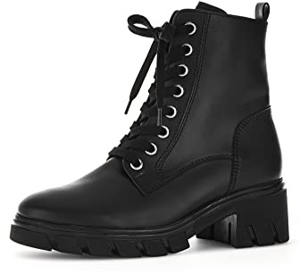 Gabor Damen Schnürstiefeletten, Frauen Schnürboots,Wechselfußbett,Moderate Mehrweite (G),Kurzstiefel,schwarz (Micro),39 EU / 6 UK