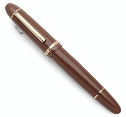 JINHAO X159 Fountain Pen (EF Nib 0.38mm, Coffee with Gold Clip)