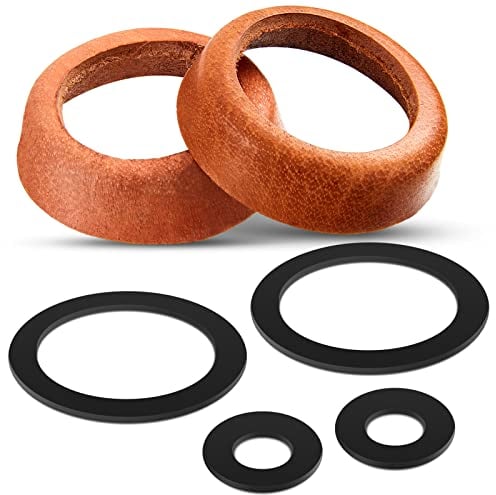 Photect 2 Sets Schwengelpumpe Ersatzteile Leder Dichtungssatz Typ 75 Ledermanschette und o Ring Dichtung Kolbenmanschette für Gartenpumpe Handpumpe Brunnenpumpe Pumpe Dichtung (75,Rindsleder)