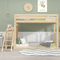 I0I&I0I Etagenbett, Holzbett mit Treppe, Kinderbett mit Fallschutz und Gitter, Rahmen aus Kiefer (Natur)