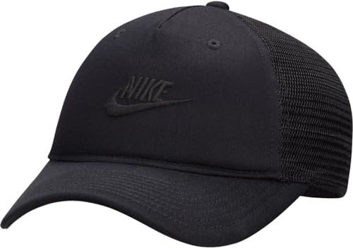 Nike FB5378-011 U NK Rise Cap S CB FUT TRKR L Hat Unisex Adult Black/Black/Black Größe S/M