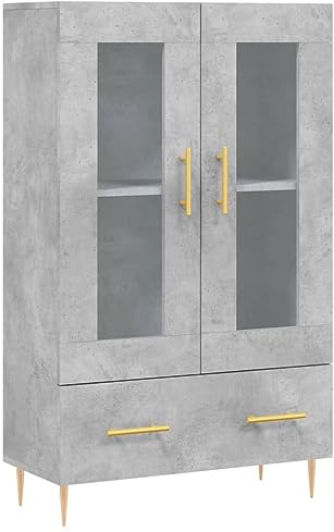 vidaXL Highboard Betongrau 69,5x31x115 cm Holzwerkstoff