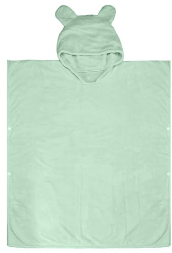 Fangehong Serviette de Bain Extra-Douce Enfant avec Capuche, Peignoir Cape de Plage Bébé, Serviettes de Douche Poncho 70x80cm pour Filles Garçons 0-8 Ans (D)