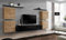 All4All Wohnwand SW IV mit Lamellen - Wohnzimmermöbel - Schrankwand für Wohnzimmer - Wohnzimmerschrank - Anbauwand Hängend - Hängewand - Mediawand - Modern - Wotan+Schwarz 21