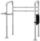 HOMCOM Freestanding Toilet Frame, 136kg Max Load Toilet Safety Frame with Adjustable Height and Width, Arms, 2 Suction Cups, Storage for Elderly, Senior, Disabled, Handrail Grab Bar,