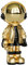 Paytonture Mini-Statue, Astronauten-Skulptur, Raumfahrer-Dekoration, Skulpturen, Heimdekoration, Kunstharz, goldene Regaldekoration, Tischdekoration, kleine Raumfahrer-Figur, Ornament, Geschenk (Gold)
