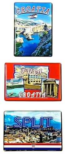 Kroatien Magnet Kroatien Souvenir Pula Souvenir Split Souvenir Pula Magnet Split Magnet Geschenkartikel 3 Stück Kühlschrankmagnete Kroatien Magnet Set