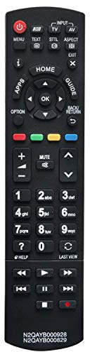 ROLLGAN N2QAYB000928 N2QAYB000829 Ersatz-Fernbedienung kompatibel mit Panasonic TV TX-40AS640B TX-40AS640E TX-50AS650B TX-50AS650E TXL42ET60B TX-L42ET60E TX-60AS650E TX-60AS650E TX-60AS650E 0ASR65 0
