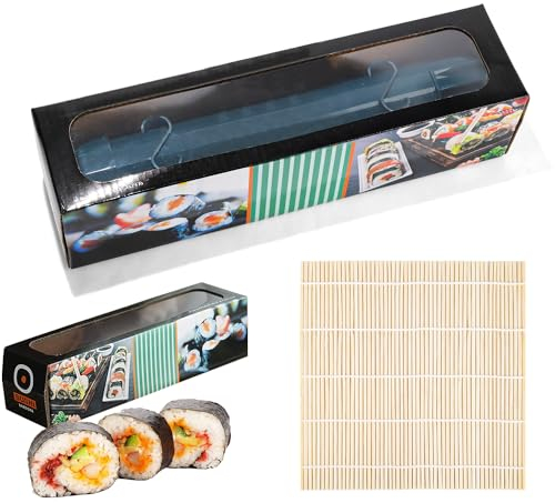 Prmape Prampe Sushi Maker, Portátil Sushi Roller Kit, DIY Kitchen Sushi Maker Roller, Maquina para Hacer Sushi para Principiantes Easy Sushi Maker