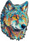 Holzpuzzle Erwachsene, CadeauJoie Wolf Holzpuzzle für Erwachsene, Puzzle Holz, Wooden Puzzle Unregelmäßige Einzigartige Form Puzzleteile, Holz Puzzle Mit Geschenkbox Aus Holz (L)