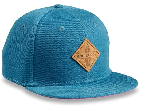 Soulbuddy Kinder Cap – Unisex Kinderkappe – Schirmmütze für Jungen & Mädchen – Trendiger Sonnenhut für Outdoor & Freizeit Petrol-Lila – Größe S