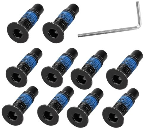 Lot de 10 vis de rechange, accessoires pour trottinette Xiaomi M365 1S Pro, Mi3, Ninebot Max, G30, ES F, séries F (noir + bleu)