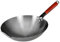 Colcolo Sartén Wok Sartén Salteado Ollas Sartenes Tradicionales a Gas Sartén Manual de Hierro Forjado Sin Recubrimiento Cocina General Wok de Fondo Redondo, 38cm