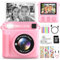 LUVTOY Kids Camera Instant Print, 2.4'' Digital Camera for Kids, 1080P Kid Cameras with 32GB Card & 3 Rolls Print Paper, Birthday Christmas Kids Toys Gifts, Game Presents for Girls Boys Aged 3-12