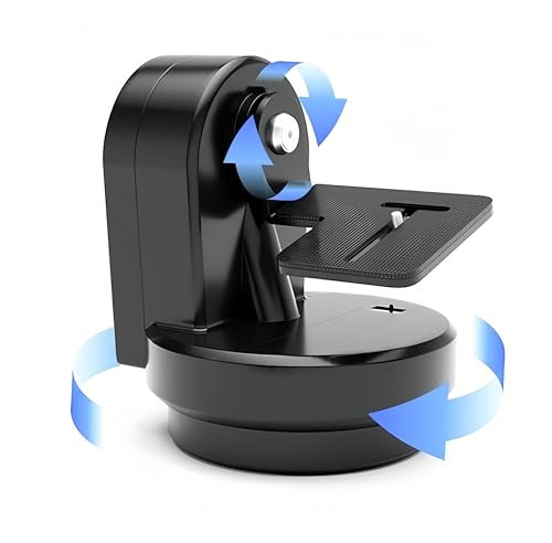 M2 Motorisierter Stativkopf Elektrischer, 2000 mAh Wiederaufladbarer 360 Grad Erehbarer Panoramakopf mit Fernbedienung AB Zwei Punkt Typ Panorama-Stativkopf mit Telefonklemme für Stativ Mobiltelefon
