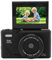 5K Digitalkamera 75MP UHD, 18X Zoom Autofokus spiegellose Kamera mit 3in Bildschirm, Retro Style Fotokameras für Reisen, Portraits, Vlogging (Black)