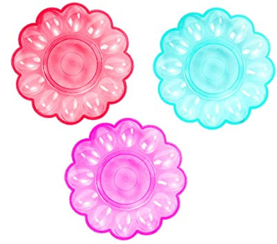 SOIMISS 3 Stück Eier Aufbewahrung Platte Organisation Eierorganisator Eierhalter Schüssel Danksagung Rosa Eierschalen Eierplatte Eierhalter Für Gekochte Eier Klein Plastik Zufällige Farbe