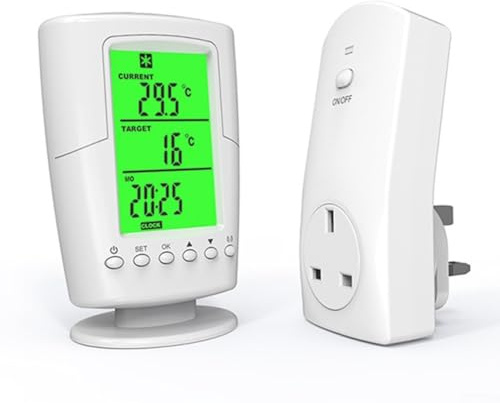 Sleek Design Wireless Programmable Thermostat Timer Switch Socket With Remote Operation Capabilities Available