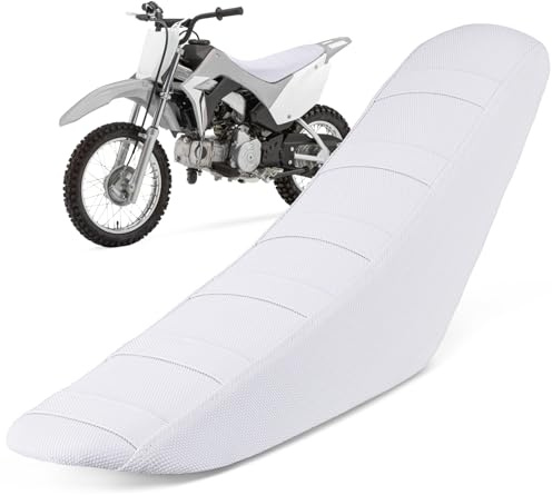 Universal Motocross Sitzbezug mit weißen Streifen für die meisten Dirt Bike wie CRF KXF RM YZ YZF KLX 125 250 150 200 250 350 450 Dirt Pit Bike
